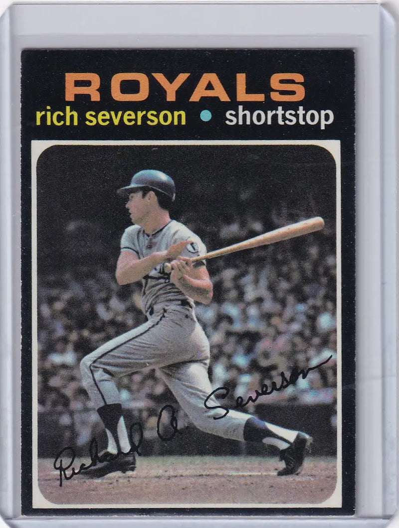 1971 Topps Baseball #103 Rich Severson - Kansas City Royals RC