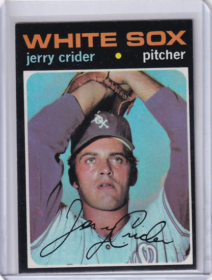 Baseball card of Jerry Crider from the Chicago White Sox 1971 Topps Baseball series