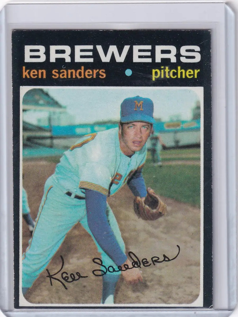 1971 Topps Baseball #116 Ken Sanders - Milwaukee Brewers