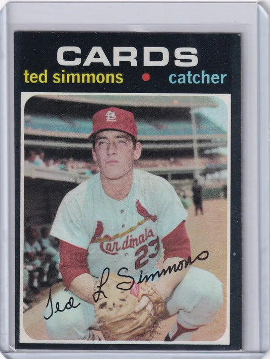 1971 Topps Baseball #117 Ted Simmons - St. Louis Cardinals RC - Baseball Card Single