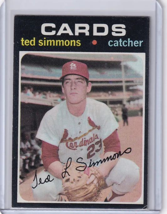 1971 Topps Baseball #117 Ted Simmons - St. Louis Cardinals RC - Baseball Card Single