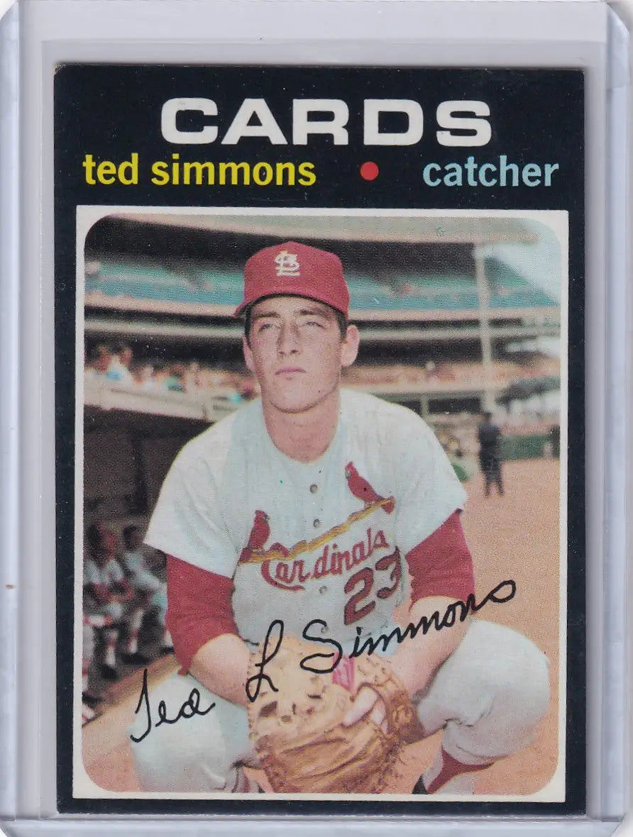 1971 Topps Baseball #117 Ted Simmons - St. Louis Cardinals RC - Baseball Card Single