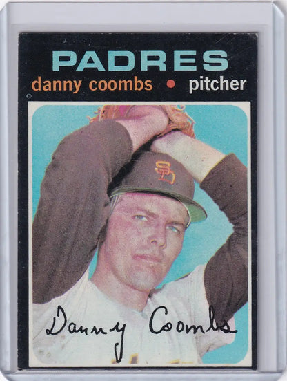 Danny Coombs 1971 Topps Baseball card featuring San Diego Padres design