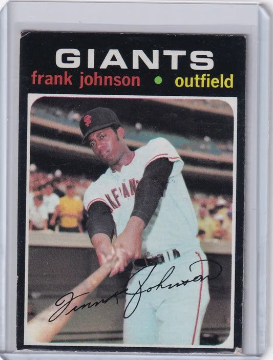 1971 Topps Baseball #128 Frank Johnson - San Francisco Giants - Baseball Card Single