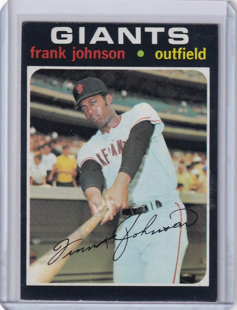 1971 Topps Baseball #128 Frank Johnson - San Francisco Giants - Baseball Card Single