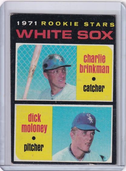 1971 Topps Baseball #13 White Sox Rookies - Charlie Brinkman / Dick Moloney RC - Trading Cards