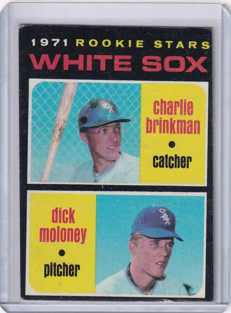 1971 Topps Baseball #13 White Sox Rookies - Charlie Brinkman / Dick Moloney RC - Baseball Card Single