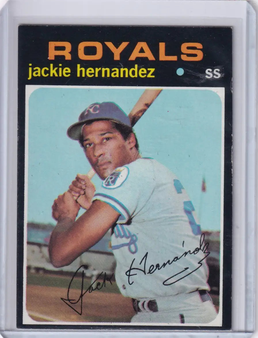 1971 Topps Baseball #144 Jackie Hernandez - Kansas City Royals