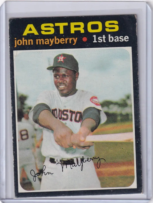 1971 Topps Baseball card #148 of John Mayberry, Houston Astros player collectible