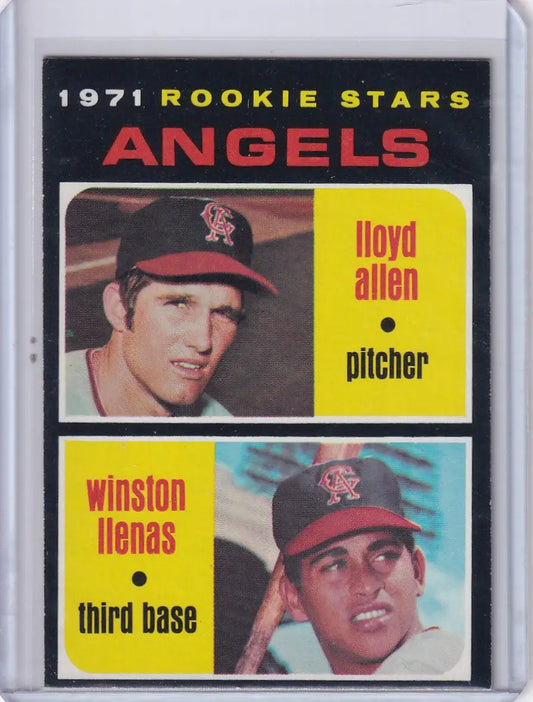 1971 Topps Baseball #152 Angels Rookies - Lloyd Allen / Winston Llenas - Baseball Card Single