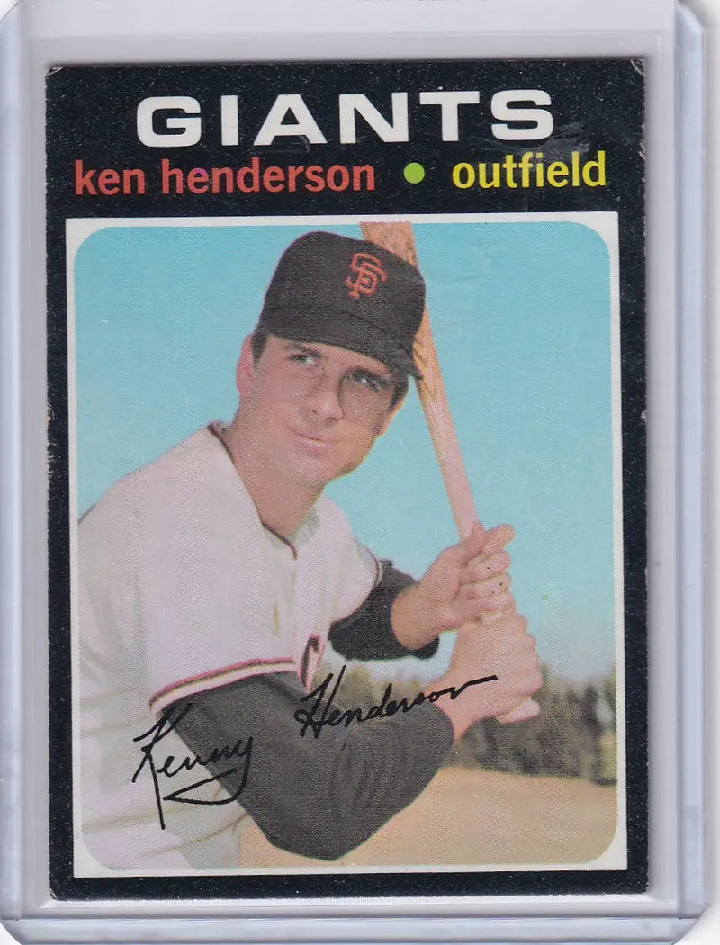 1971 Topps Baseball #155 Ken Henderson - San Francisco Giants