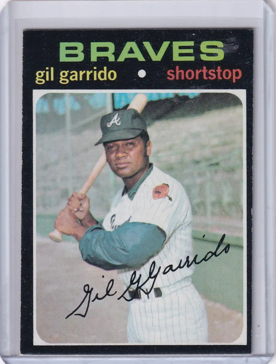 1971 Topps Baseball card featuring Gil Garrido of the Atlanta Braves in batting stance