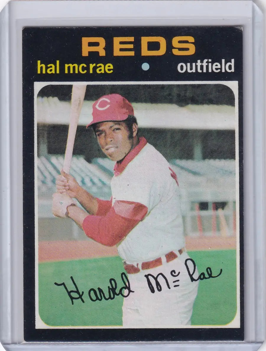 1971 Topps Baseball #177 Hal McRae card featuring Cincinnati Reds player