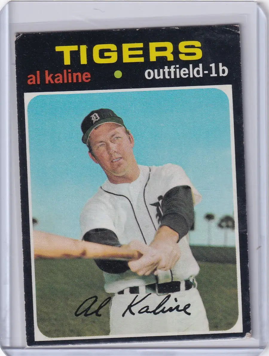 Vintage Topps Baseball card of Al Kaline - Detroit Tigers player in uniform