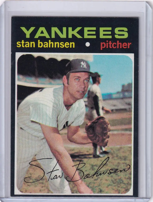 1971 Topps Baseball #184 Stan Bahnsen - New York Yankees - Baseball Card Single