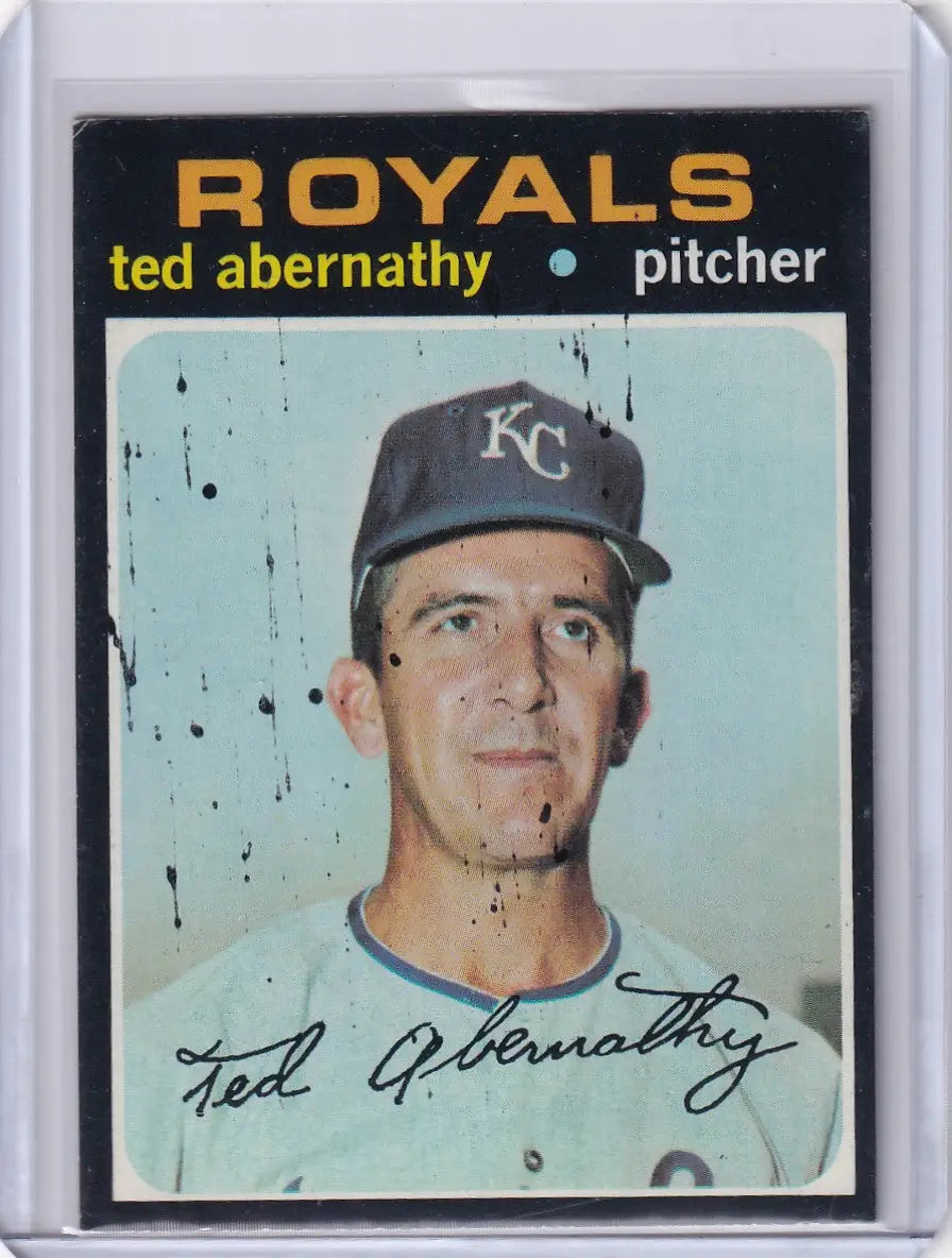 1971 Topps Baseball card of Ted Abernathy from the Kansas City Royals