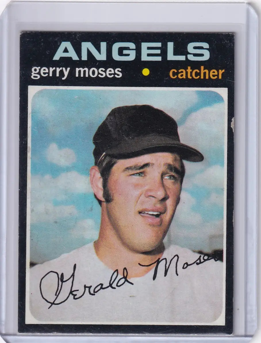 1971 Topps Baseball card of Jerry Moses from the California Angels team