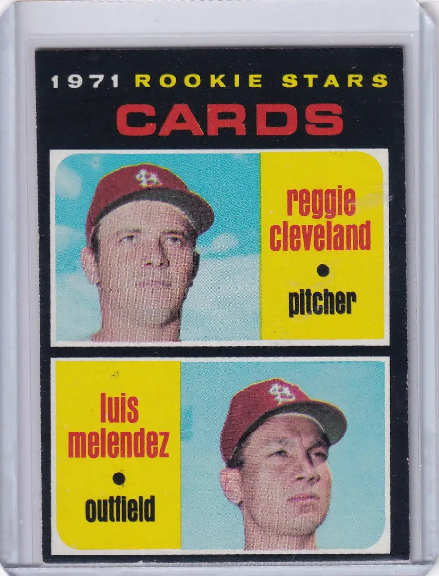 1971 Topps Baseball #216 Cards Rookies - Reggie Cleveland / Luis Melendez RC