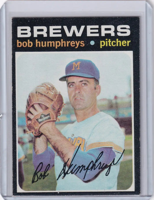 1971 Topps Baseball #236 Bob Humphreys - Milwaukee Brewers - Baseball Card Single