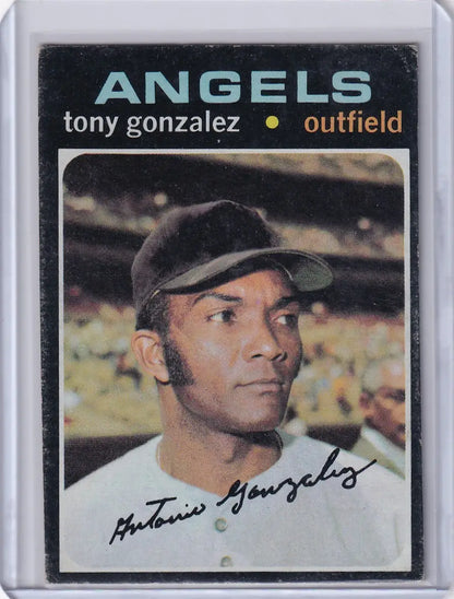 Baseball card of Tony Gonzalez from the 1971 Topps Baseball California Angels set