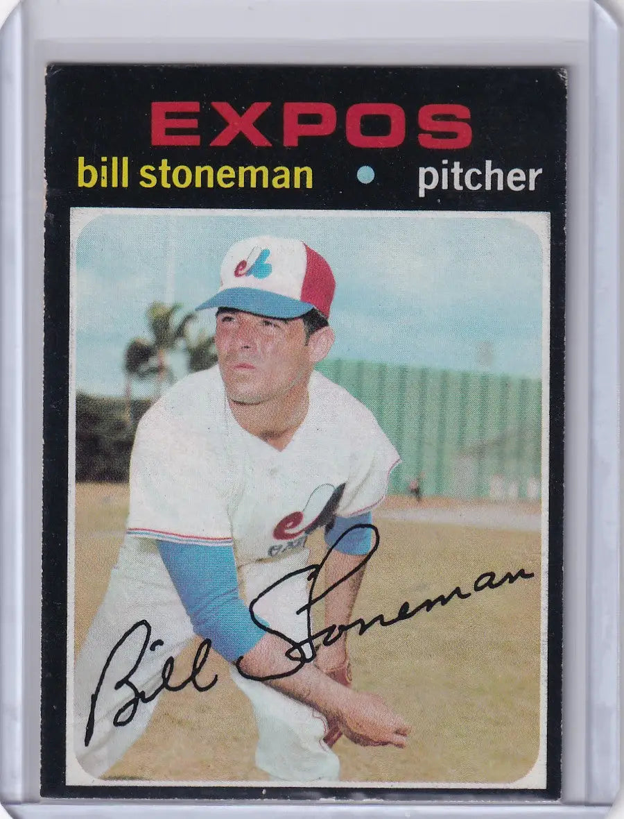 Baseball card of Bill Stoneman - Montreal Expos from 1971 Topps Baseball series