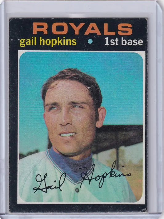 1971 Topps Baseball #269 Gail Hopkins - Kansas City Royals - Baseball Card Single