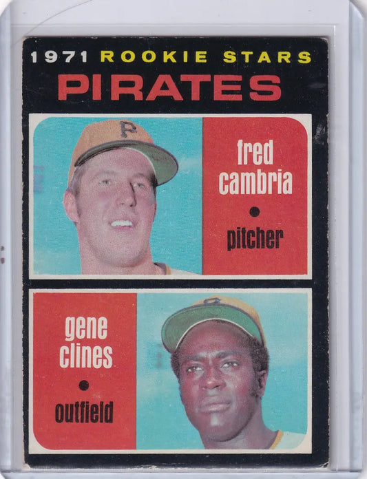 1971 Topps Baseball #27 Pirates Rookies - Fred Cambria / Gene Clines RC - Baseball Card Single