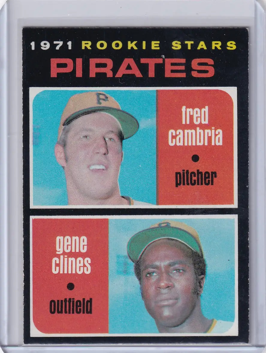 1971 Topps Baseball #27 Pirates Rookies - Fred Cambria / Gene Clines RC