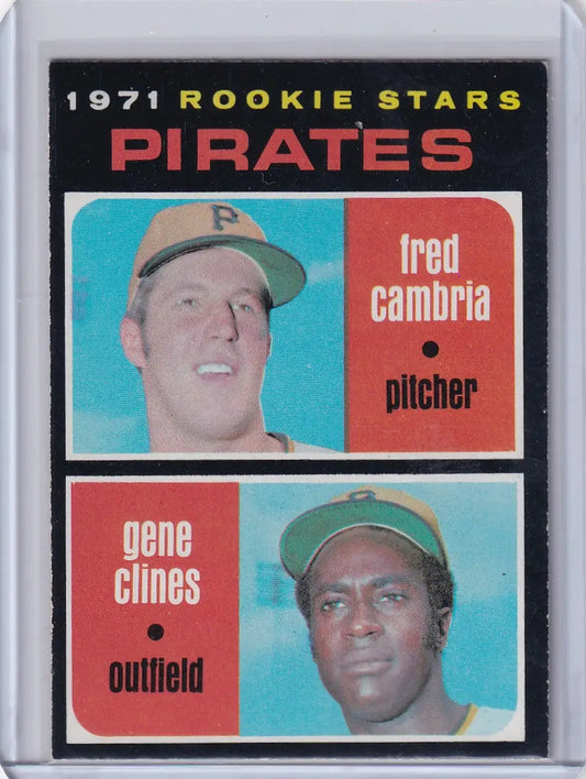 1971 Topps Baseball #27 Pirates Rookies - Fred Cambria / Gene Clines RC - Baseball Card Single