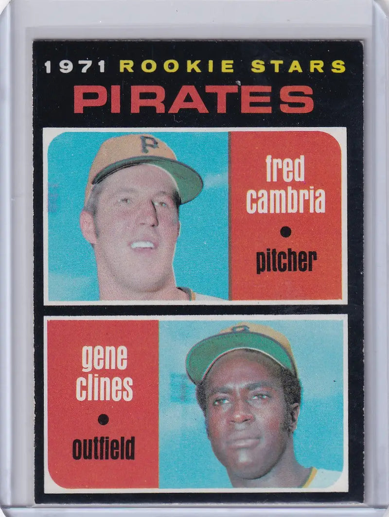 1971 Topps Baseball #27 Pirates Rookies - Fred Cambria / Gene Clines RC