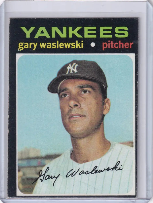 1971 Topps Baseball #277 Gary Waslewski - New York Yankees - Baseball Card Single