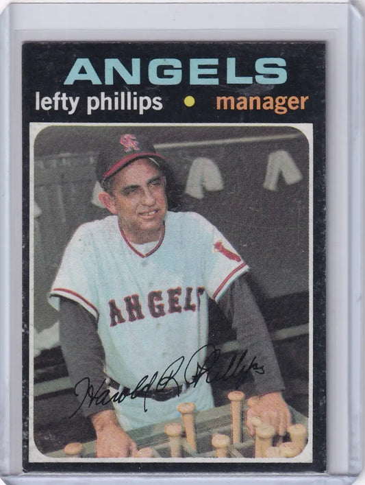 1971 Topps Baseball #279 Lefty Phillips - California Angels - Baseball Card Single