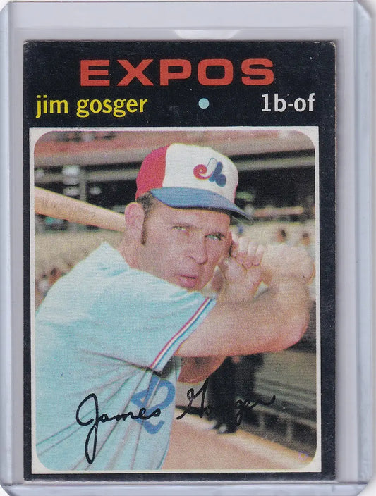 1971 Topps Baseball #284 Jim Gosger - Montreal Expos - Baseball Card Single