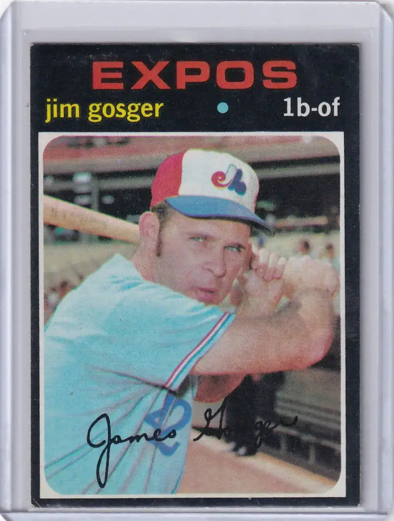 1971 Topps Baseball #284 Jim Gosger - Montreal Expos