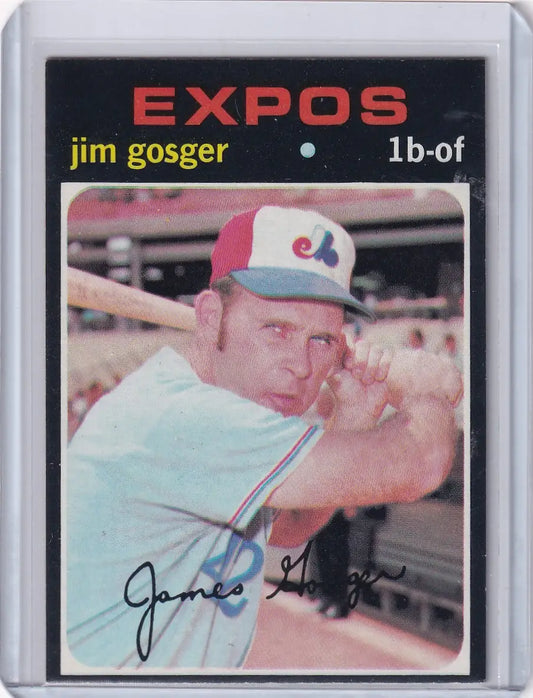 1971 Topps Baseball #284 Jim Gosger - Montreal Expos - Baseball Card Single