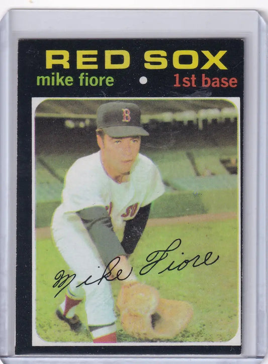 1971 Topps Baseball #287 Mike Fiore - Boston Red Sox - Baseball Card Single