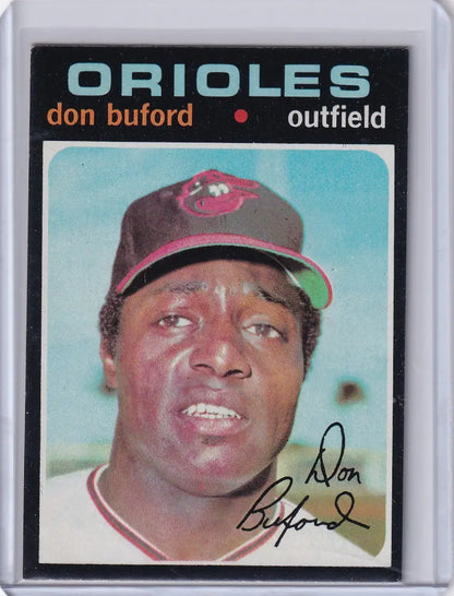 Baseball card of Don Buford, Baltimore Orioles outfielder from 1971 Topps Baseball