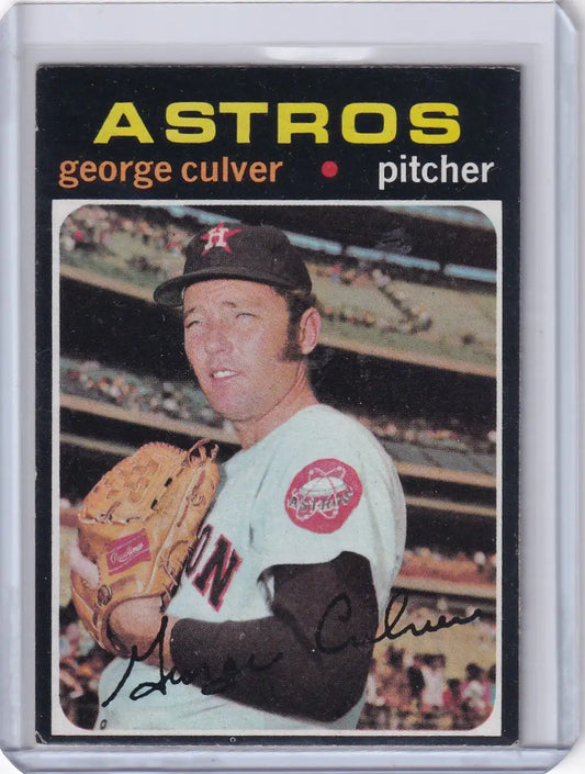 1971 Topps Baseball card featuring George Culver of the Houston Astros