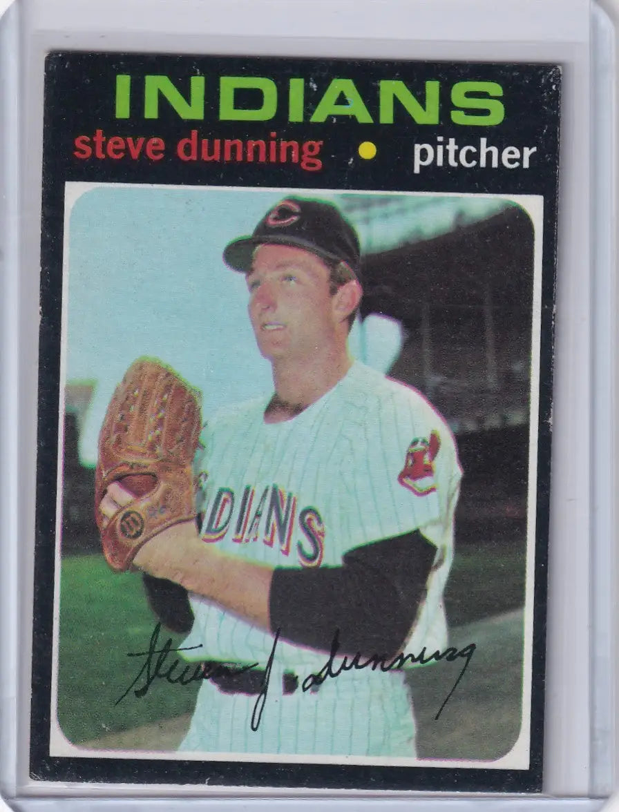 1971 Topps Baseball #294 Steve Dunning - Cleveland Indians RC