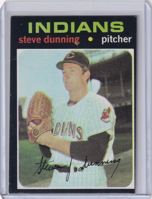 1971 Topps Baseball #294 Steve Dunning - Cleveland Indians RC - Baseball Card Single