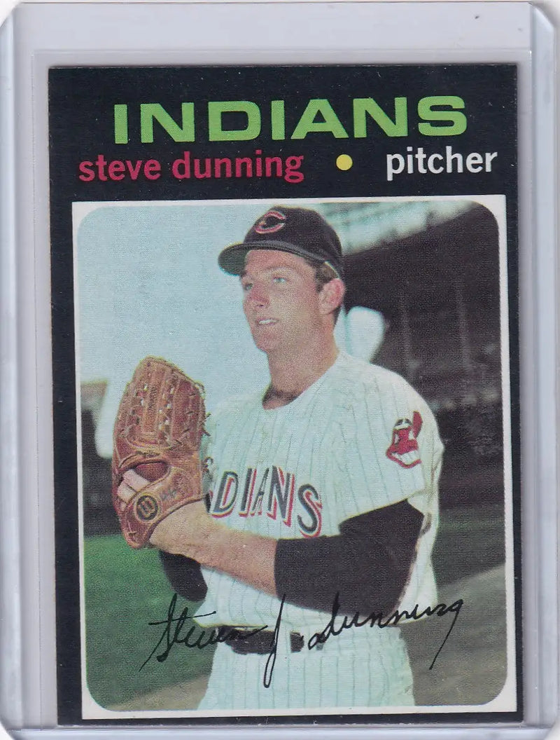 1971 Topps Baseball #294 Steve Dunning - Cleveland Indians RC