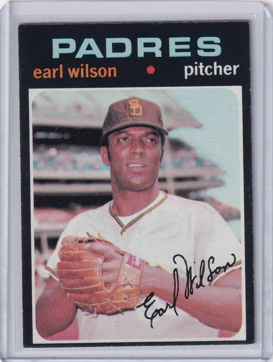 1971 Topps Baseball #301 Earl Wilson - San Diego Padres - Baseball Card Single