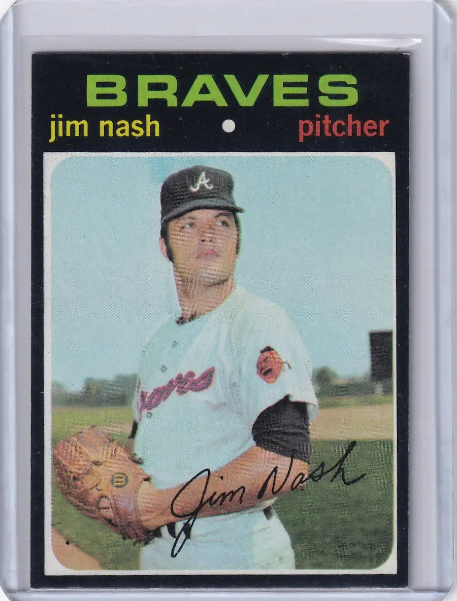 1971 Topps Baseball #306 Jim Nash - Atlanta Braves - Baseball Card Single