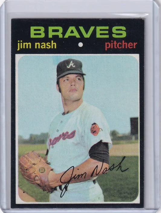 1971 Topps Baseball #306 Jim Nash - Atlanta Braves - Baseball Card Single