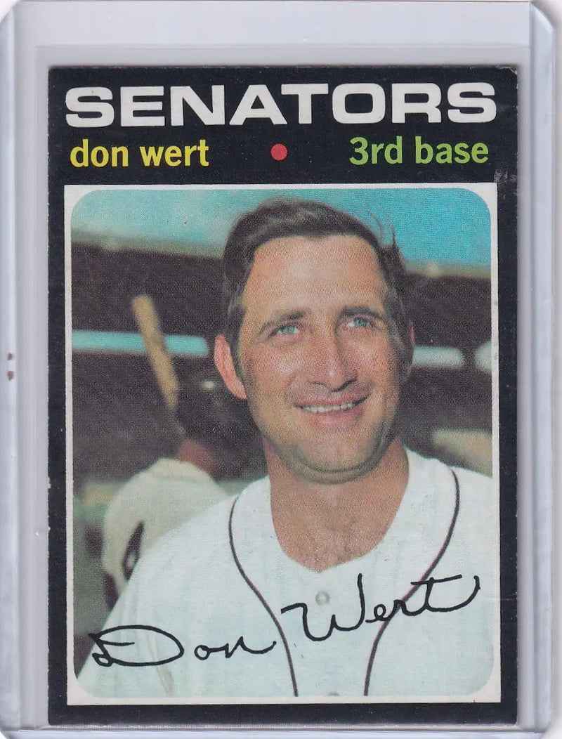 1971 Topps Baseball #307 Don Wert - Washington Senators