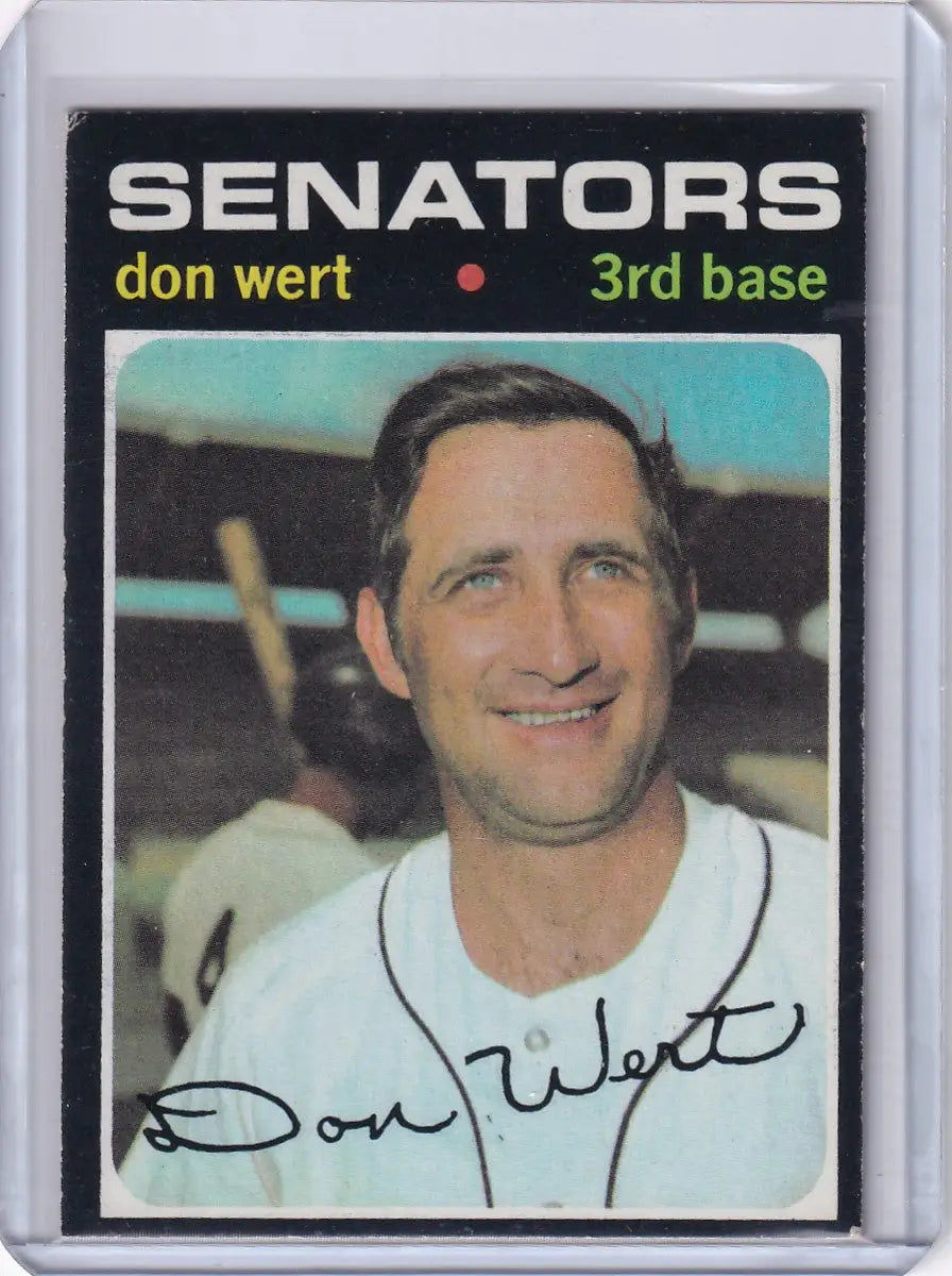 1971 Topps Baseball #307 Don Wert - Washington Senators