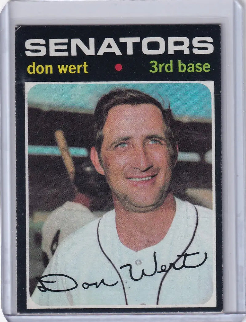 1971 Topps Baseball #307 Don Wert - Washington Senators