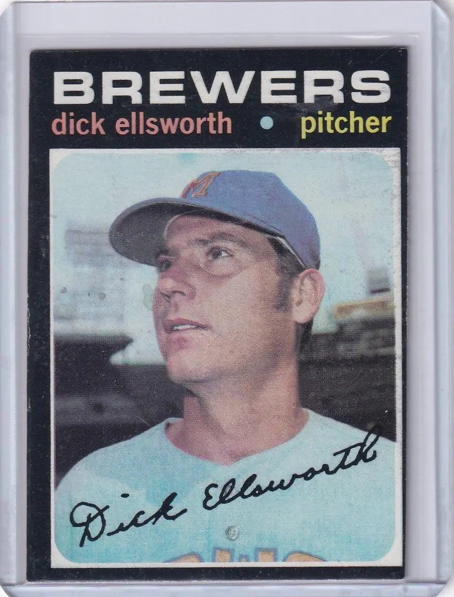 1971 Topps Baseball #309 Dick Ellsworth - Milwaukee Brewers