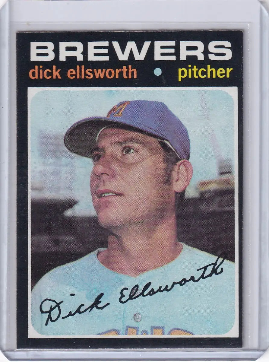 1971 Topps Baseball #309 Dick Ellsworth - Milwaukee Brewers