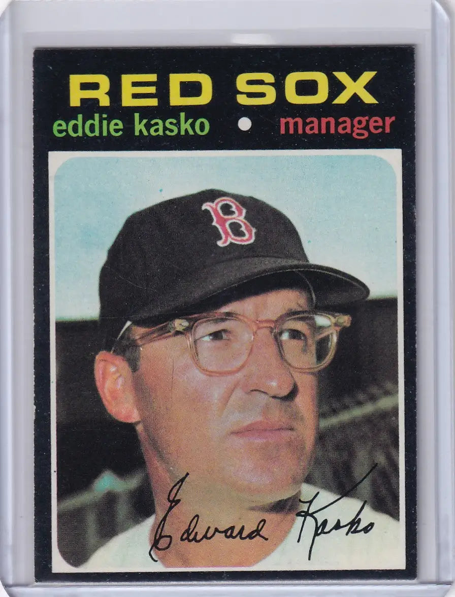 1971 Topps Baseball #31 Eddie Kasko - Boston Red Sox - Baseball Card Single